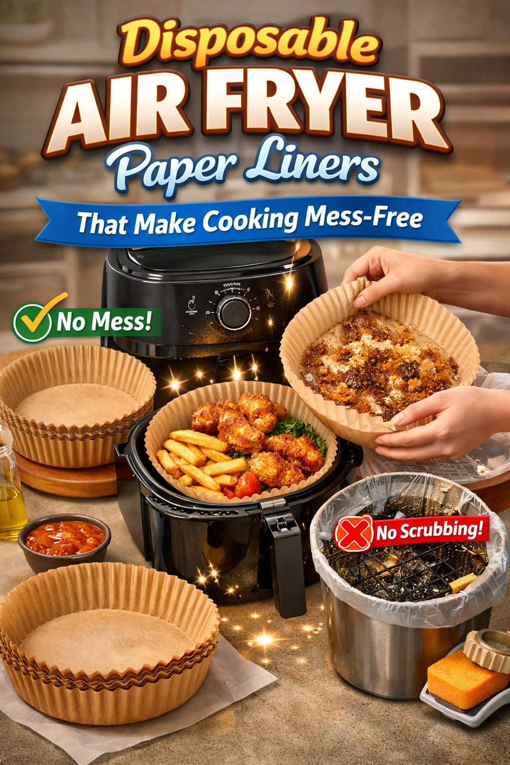 Disposable Air Fryer Paper Liners That Make Cooking Mess-Free,
